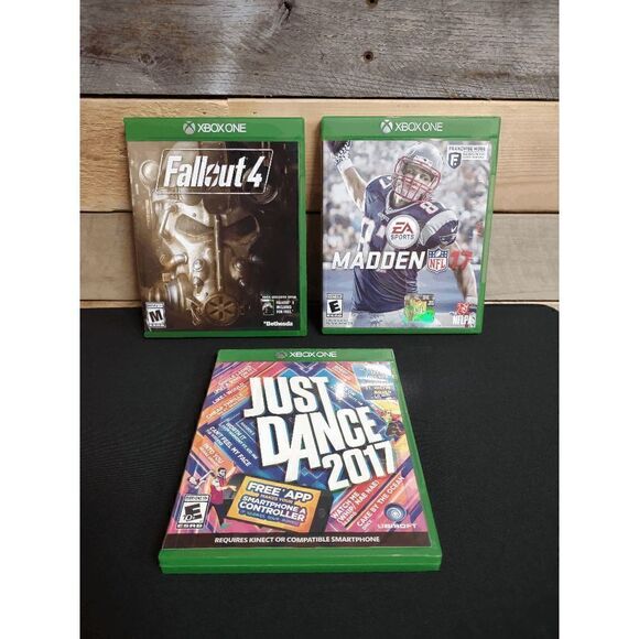 Lot of 3 Xbox One Games - Just Dance 2017, Fallout 4, Madden 17 - Picture 1 of 2